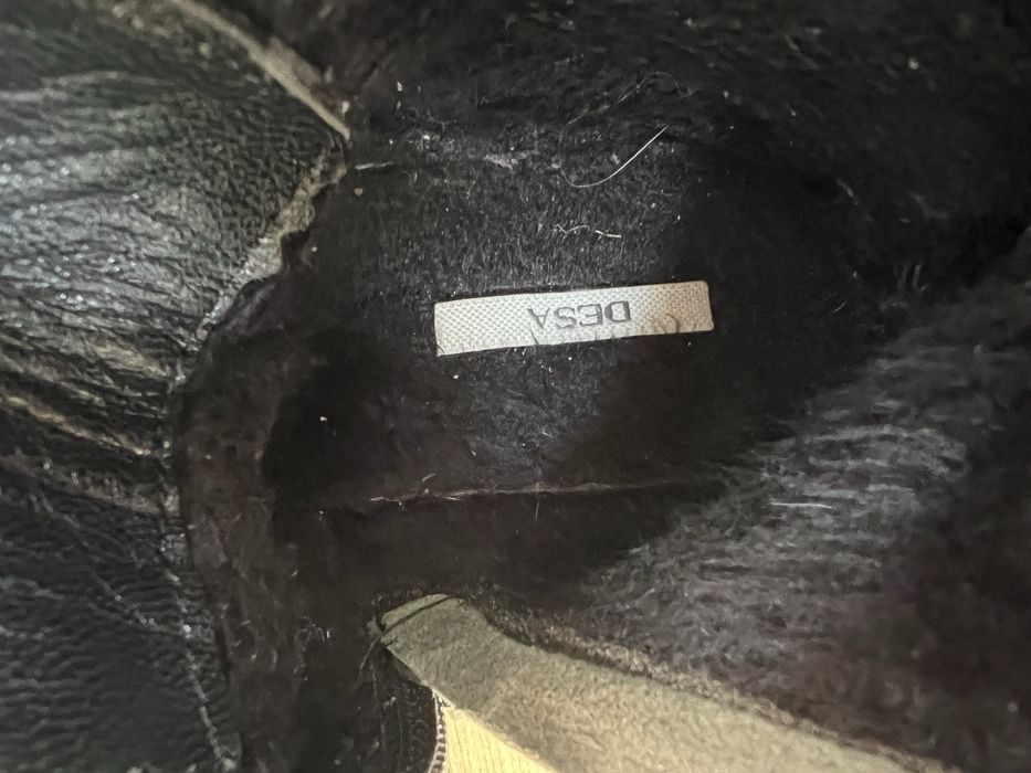 Пол сапок женский хакикий кожа Desa brend