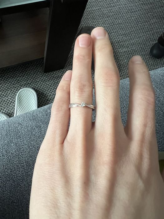 Inel logodna aur alb 14k 17,2 mm (masura 54)