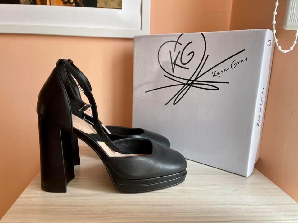 Чисто ново кожени обувки Kate Gray на висок ток 39 номер