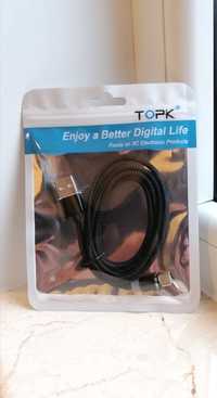Cablu Magnetic "TOPK" / Type-C/Negru
