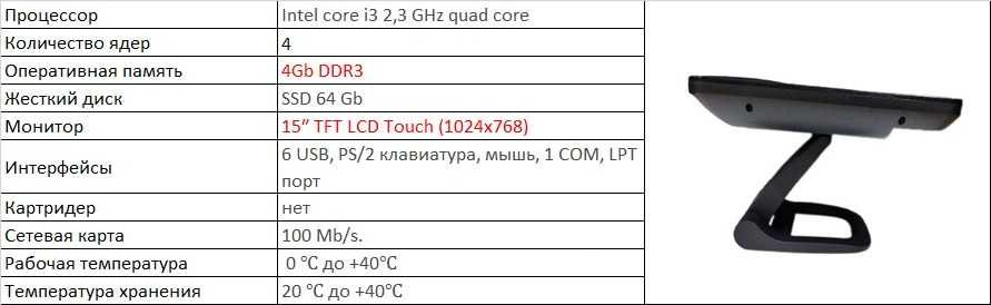 Сенсорный моноблок и принтер чеков