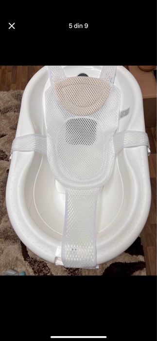 Cadita Rotho-babydesign cu suport inalt si reductor de dus