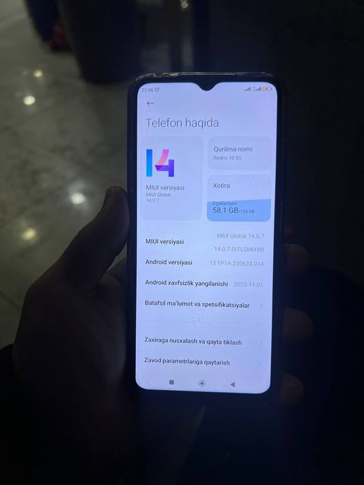 Redmi 10 5G  holati yaxshi