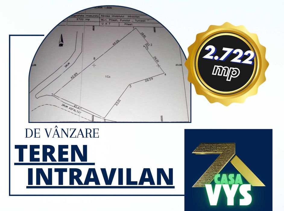 Teren Intravilan, Turcesti - 70 EUR/mp Negociabil
