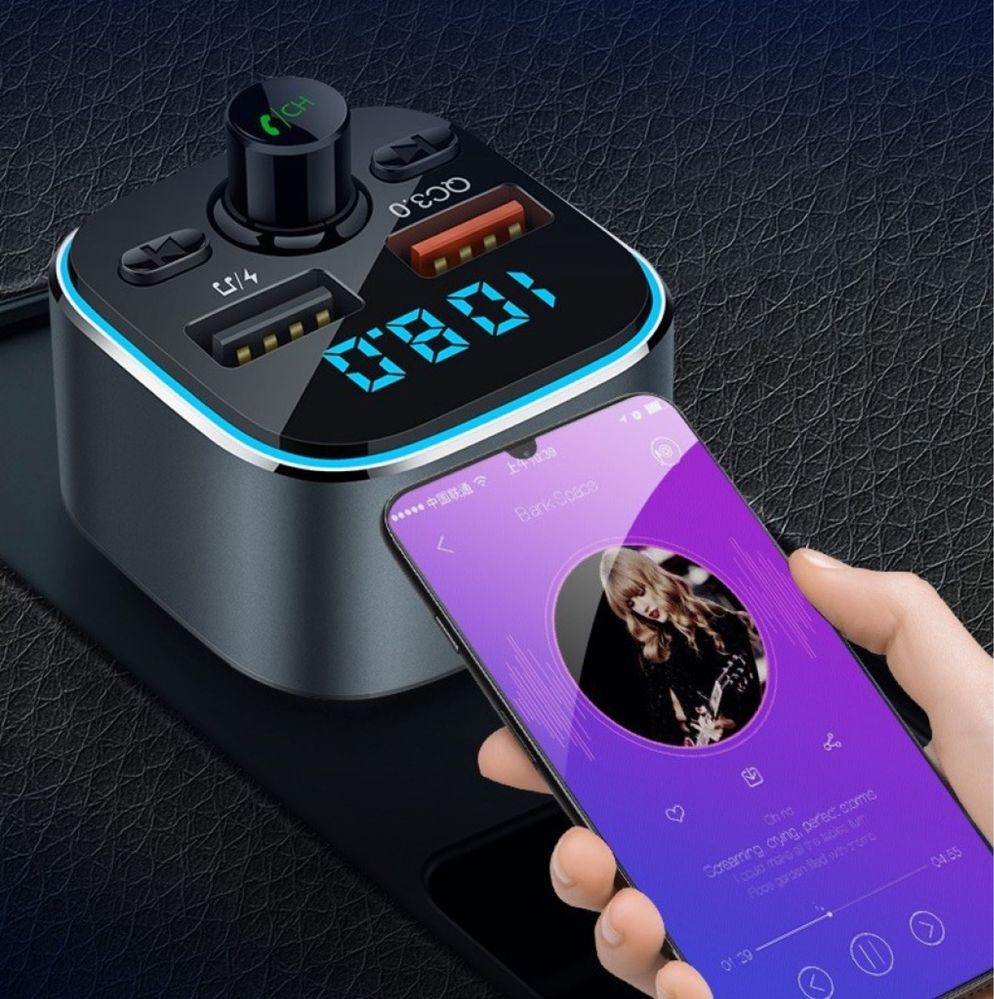 Bluetooth/FM трансмитер за запалка на автомобил HF55