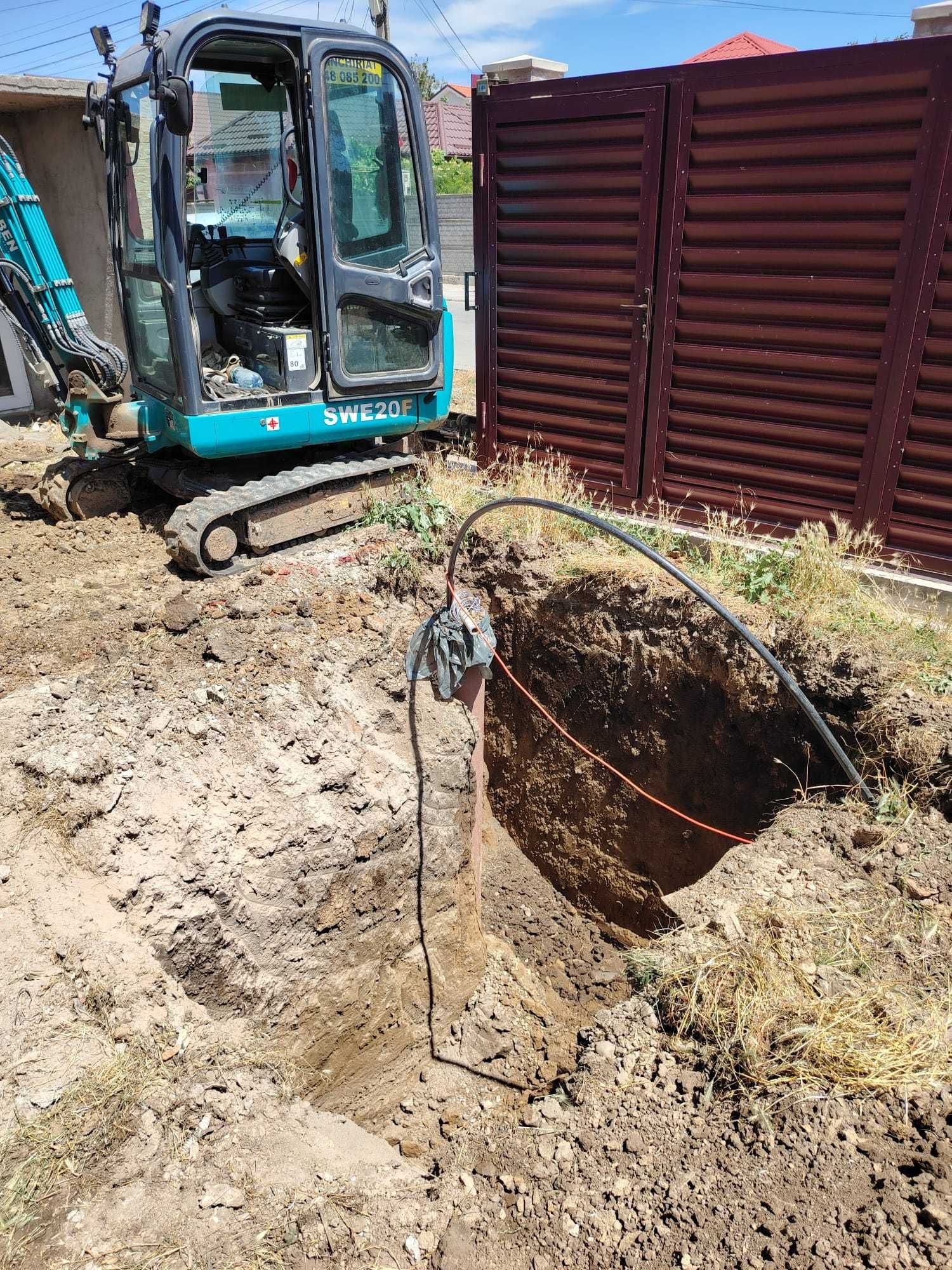 Inchiriez miniexcavator incarcator foreza hidraulica