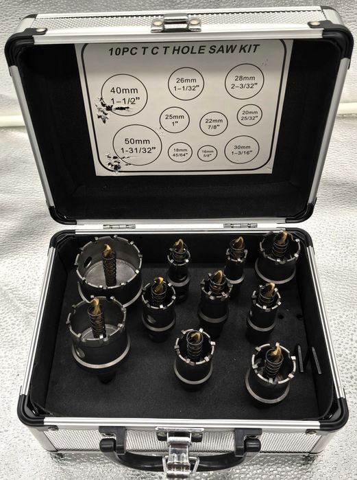 Set 10 carote metal 16-53mm, taiere precisa si rapida!