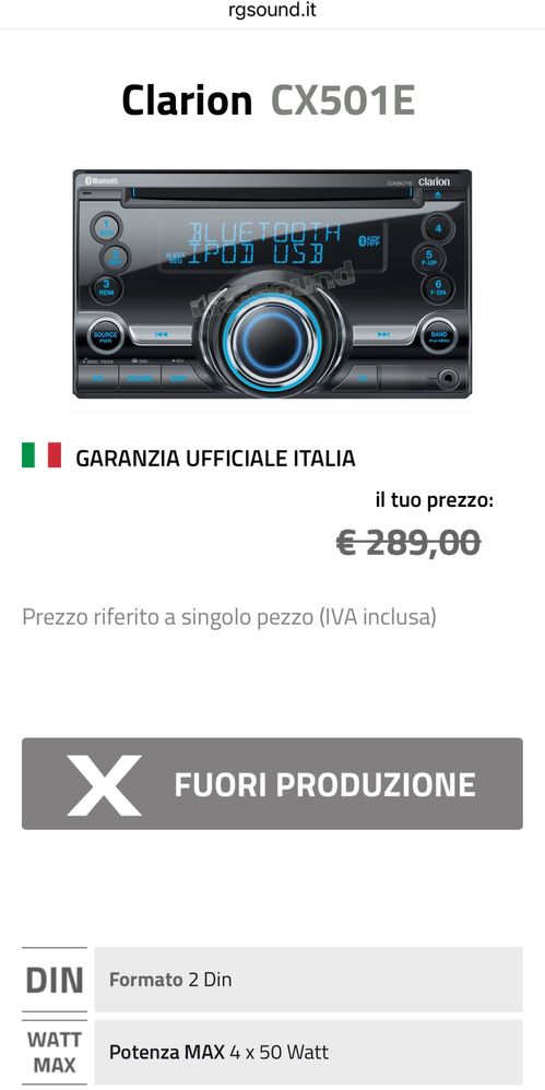 CLARION CX501E - УНИКАТ! - BLUETOOTH, USB, Радио плеър за кола сд cd