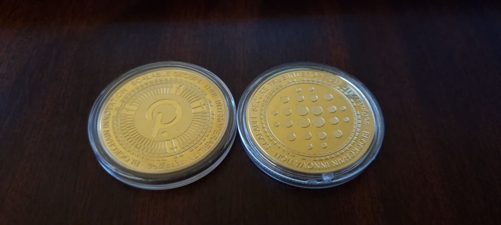 Monezi de Colectie Bitcoin, Ada, Ripple, Etherum, Binance etc