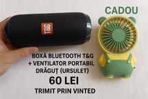 Boxă blututh+ventilator cadou