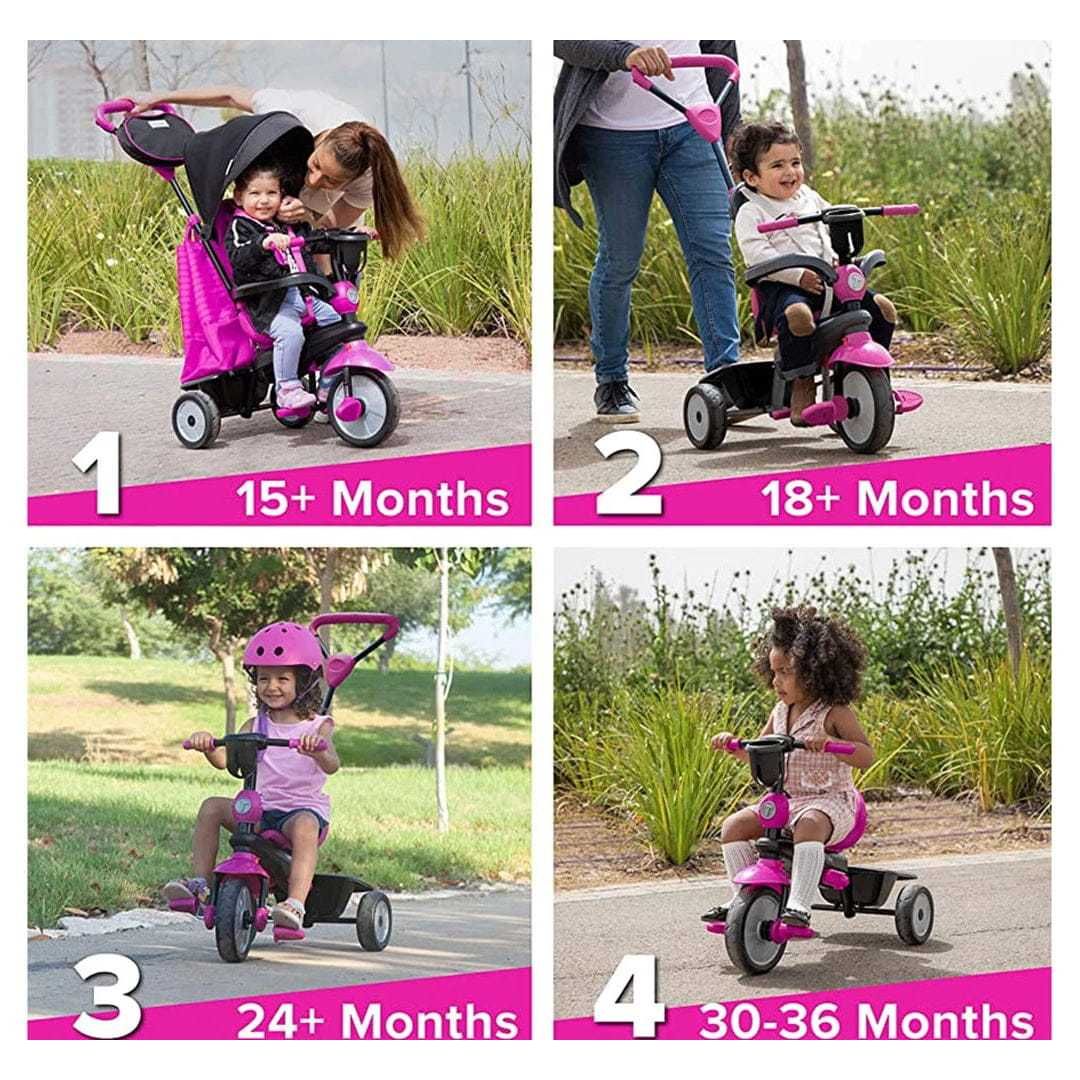 Детска триколка smarTrike 4-в-1 Swing DLX, розова
