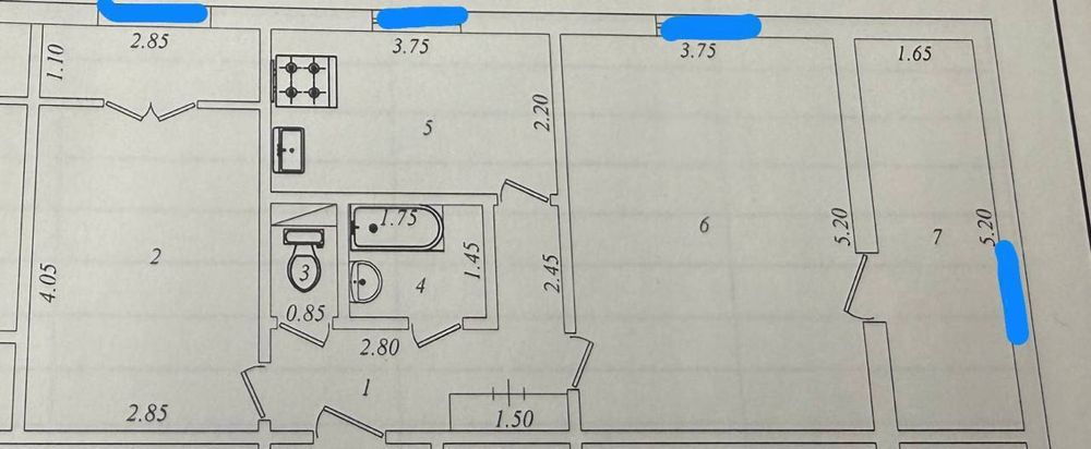 Срочно квартира 2 комнаты, 65 м² Мирабадский район, КДБ Банк/Церковь