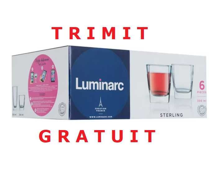 -34% Set 6 pahare whisky Luminarc Sterling, 300 ml, Trimit Gratis