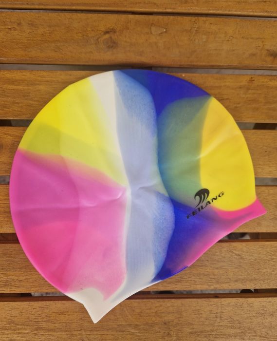 Шапка за плуване, нова, шарена