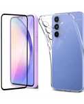 Samsung A32/A33/A34/A35/A36 Husa Silicon Ultra Slim +Folie Sticla Onyx
