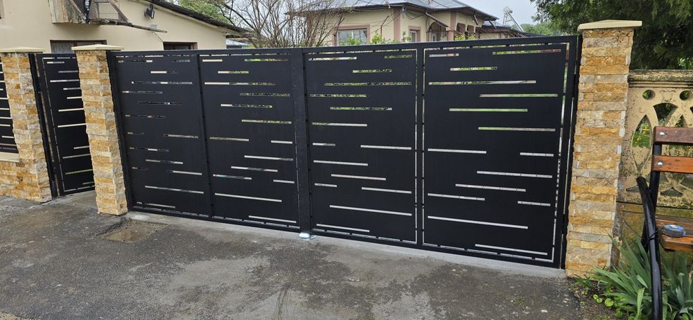 Porți și garduri din tablă decupată CNC tabla traforată