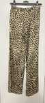 Pantaloni Zara, XS,animal print, din material satinat