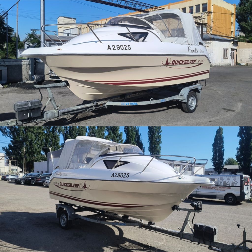 Barca Quicksilver 510, motor Mercury 90, peridoc Jsi VT 1000L, toate 2