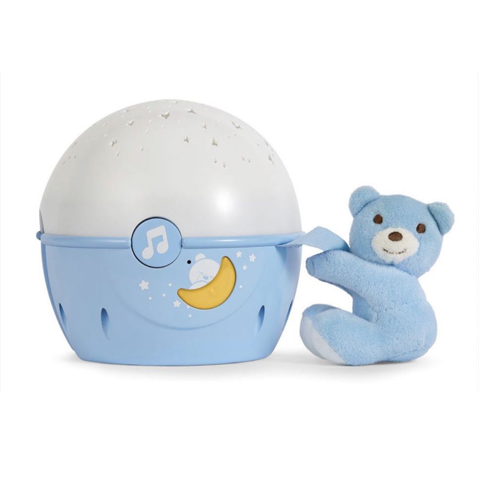 CHICCO Проектор - лампа с плюшено мече СИН
