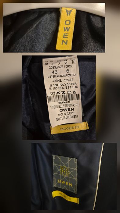 Sacou elegant bărbătesc Owen bleumarin, aproape nou, mărimea S (purtat