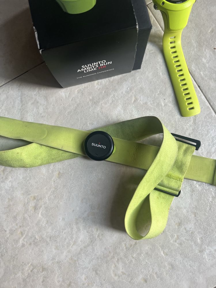 Спортен часовник Suunto Ambit 3 Run Lime + пулсомер