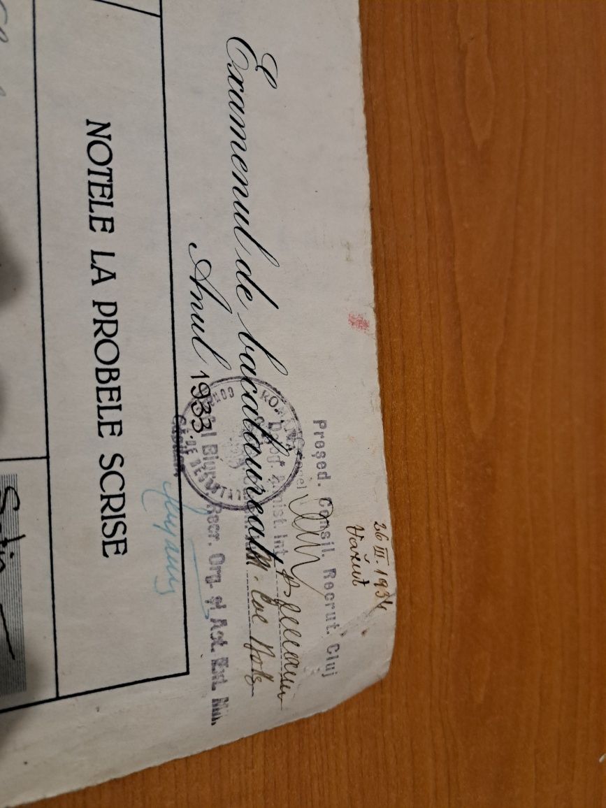 Document vechi-Diploma de bacalaureat A. LAHOVARI Rm Valcea