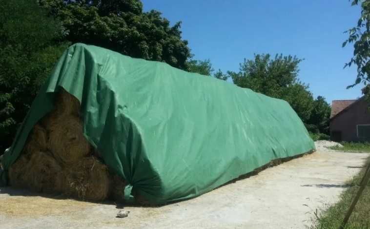 Prelata acoperire baloti fan si paie verde 12X25m, Breckner Germany