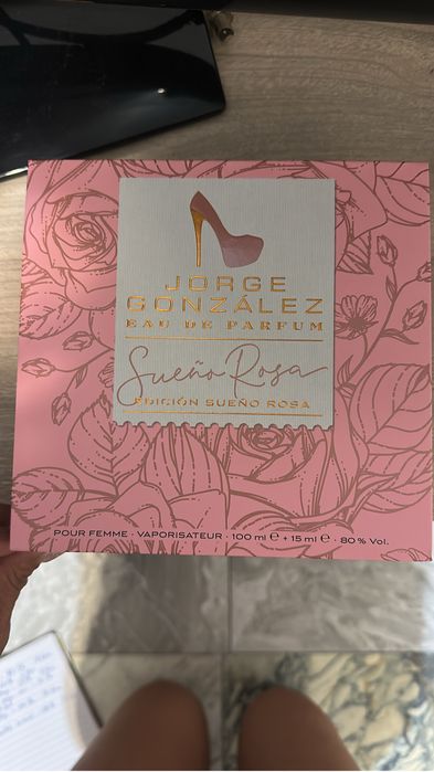 Parfum dama jorge gonzalez in forma de pantof+ un mini parfum pentru g