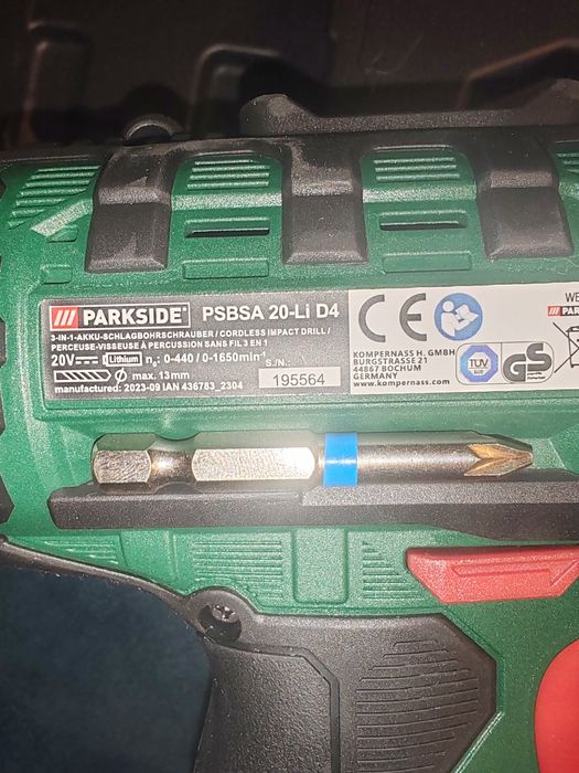 Bormasina filetanta parkside noua,garantie,percutie,valiza,nou