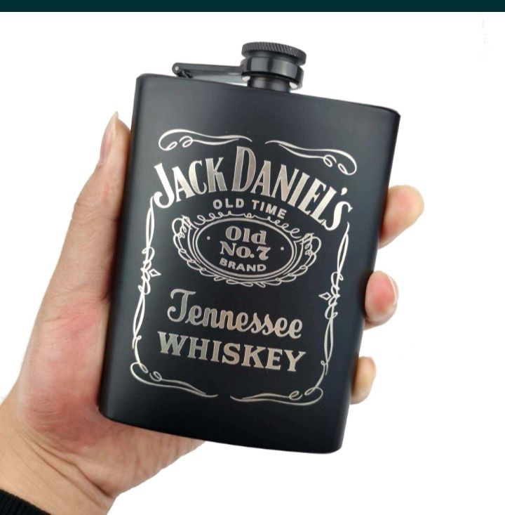 Botelcuta Jack Daniel's - Recipient inox - Plosca Whisky Jack Daniel's