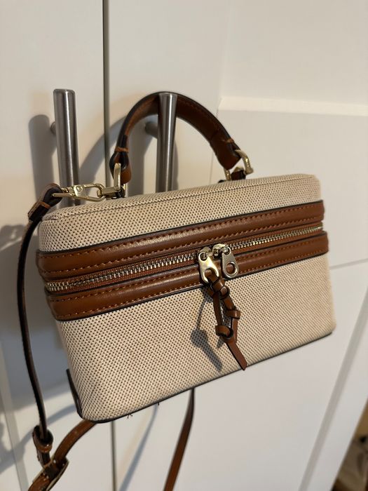 Geanta, Zara, femei, crossbody, bej