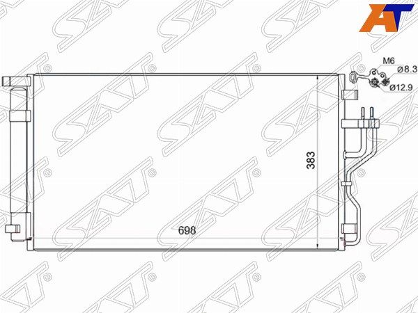 Радиатор кондиционера Hyundai Ix35