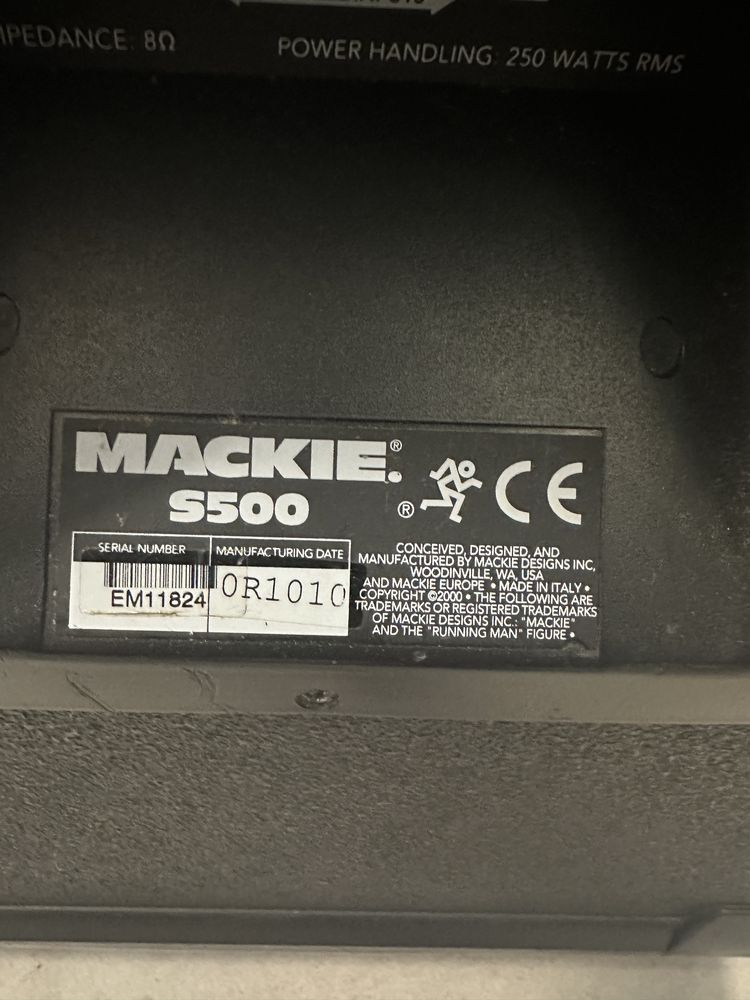 Mackie S500 boxe pasive + huse (dynacord fbt rcf behringer)