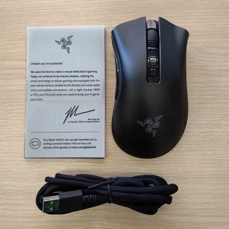Razer DeathAdder V2 Pro Wireless–3 месеца ползвана 21 месеца гаранция!