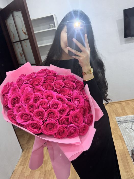 Свежий букет роз