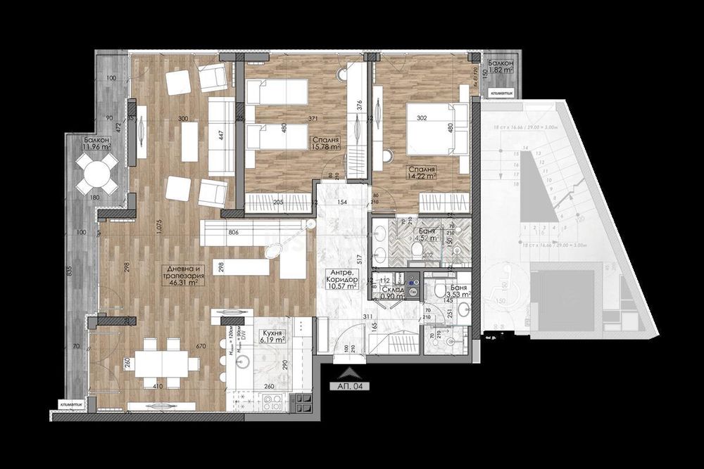 Продава се Тристаен апартамент в София, Манастирски ливади - 146 кв.м за 2549 €/кв.м - Снимка #4