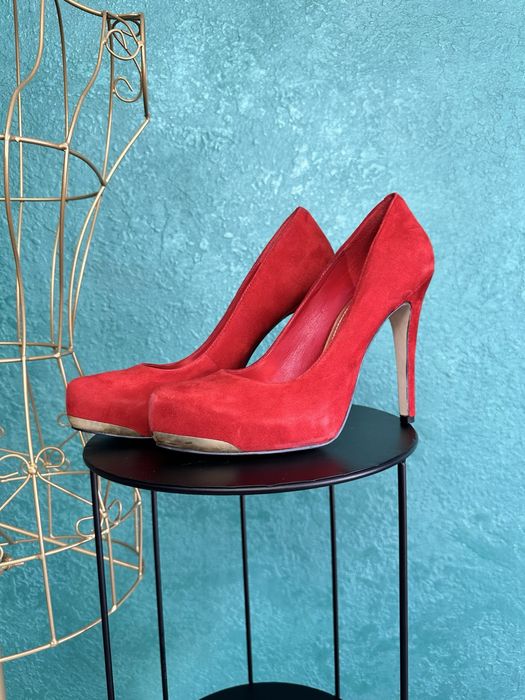 Pantofi BCBG cu Toc Cui și Platformă - Roșii - 250 Lei