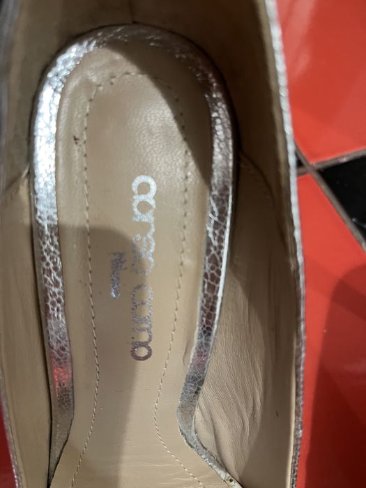 Pantofi stiletto argintii  39