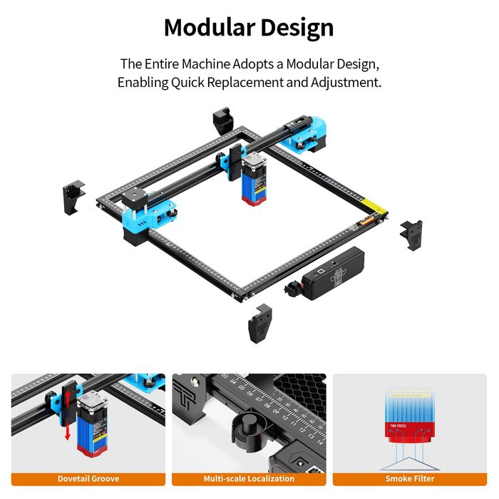 Машина за лазерно гравиране TwoTrees 5.5W