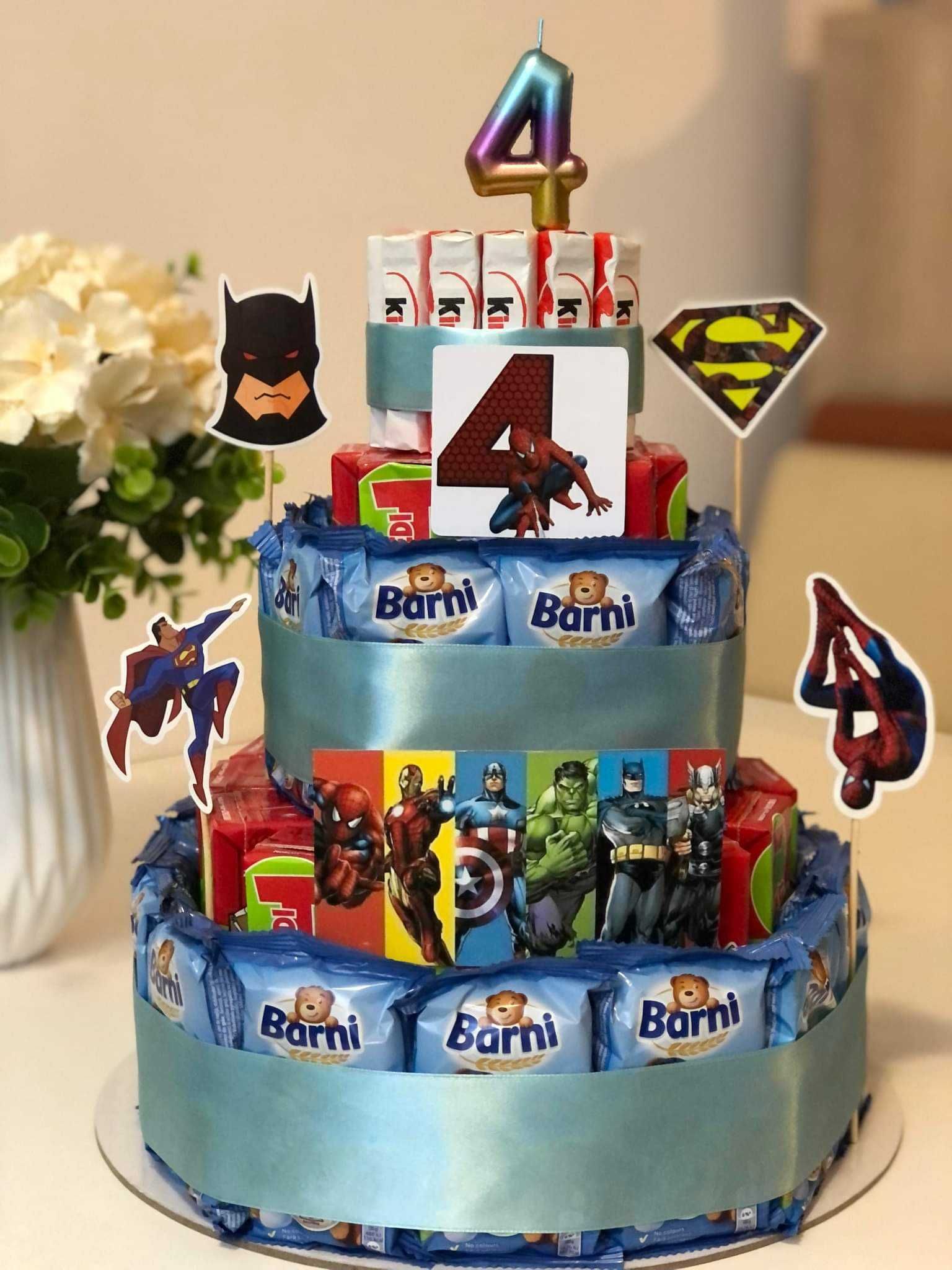 Patrula catelusilor, Spiderman, kinder, tedi, barni, tort gradinita