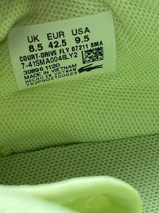 LACOSTE : Court Drive Fly Textile Trainers -  42.5 / Оригинал