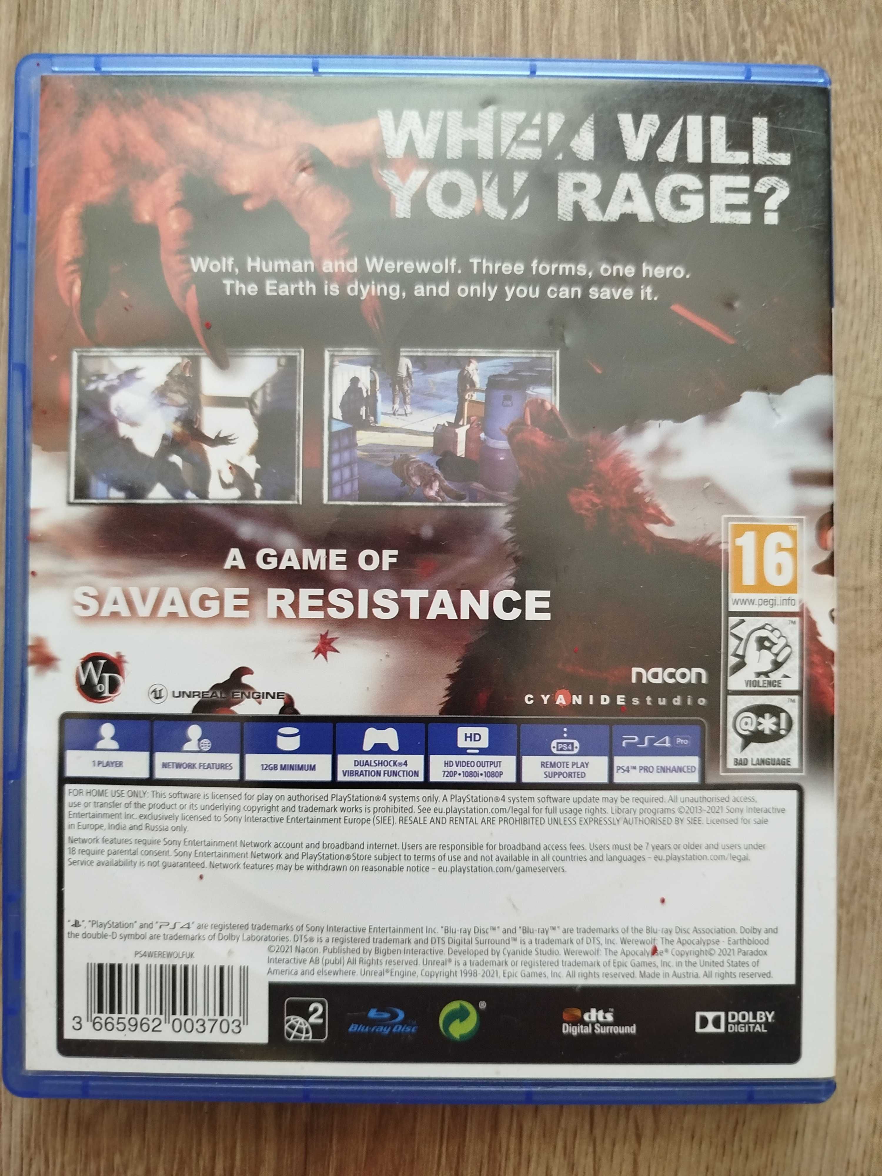 Продавам игра за PS4 Werewolf: The Apocalypse