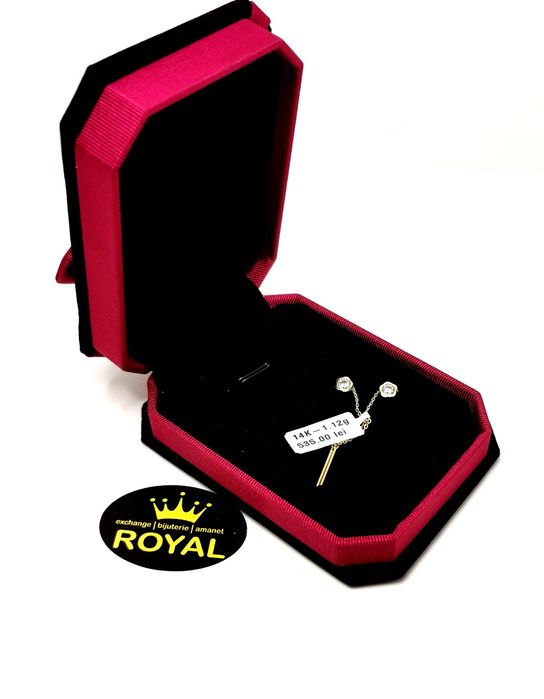 Bijuteria Royal cercei din aur 14k 1.12 gr