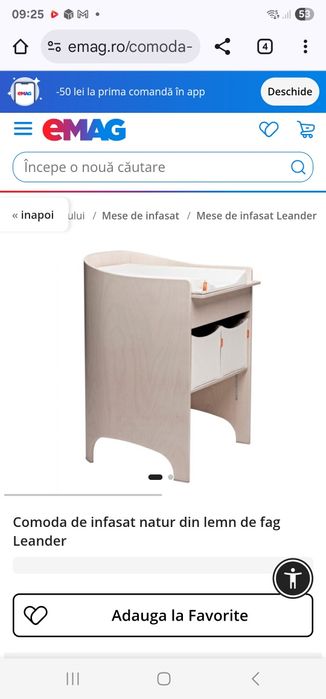 Masa de infasat din fag natur Leanderr