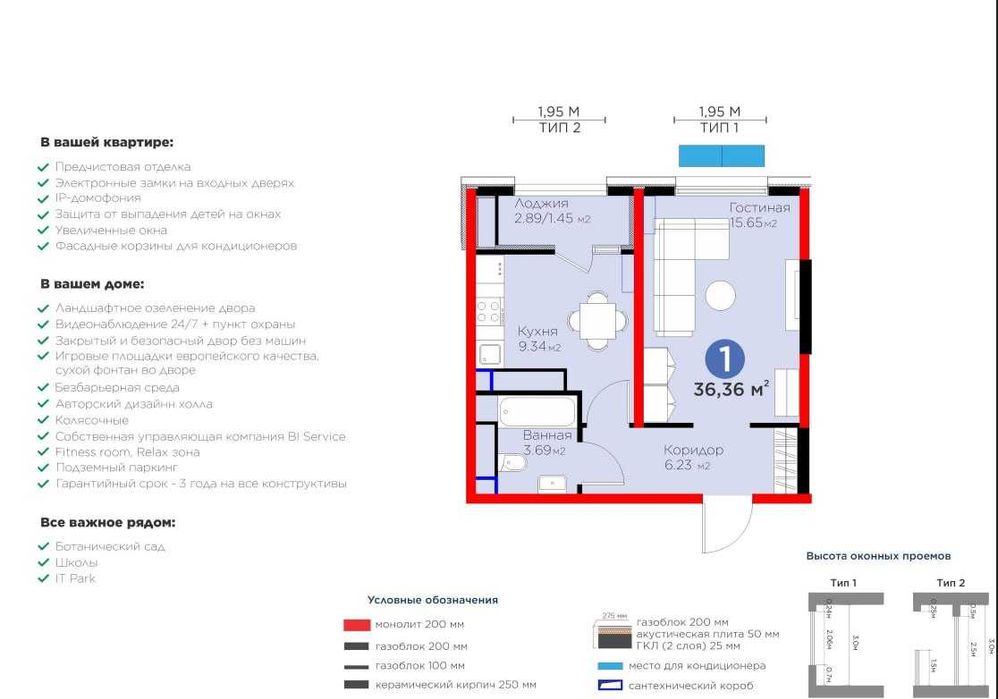 1 ком. новостройка Бизнес класса, ор-н Ботанический сад [ShN]
