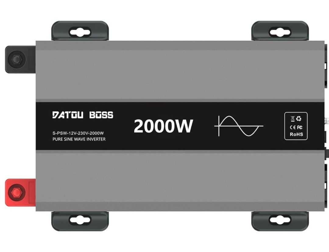 DATOUBOSS Инвертор 12V към 230V Чиста синусоида 2000W  2 AC контактa