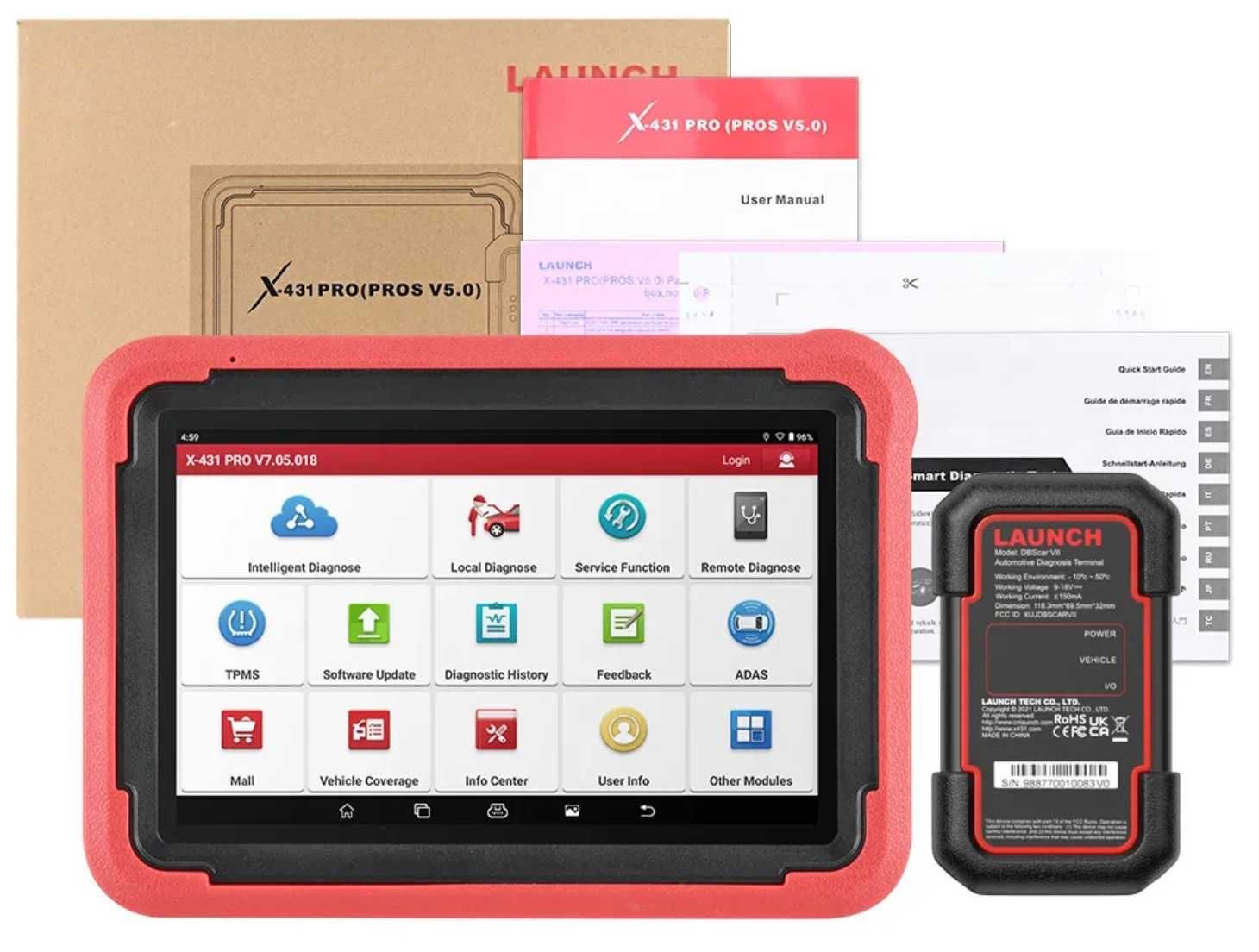 Tester LAUNCH X431 PROS V5.0 Android 8 inch, Multimarca, 37+ Functii