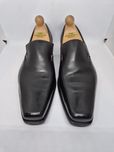 Brioni Square Toe Dress Loafers, Black, UK 8/ EU 42