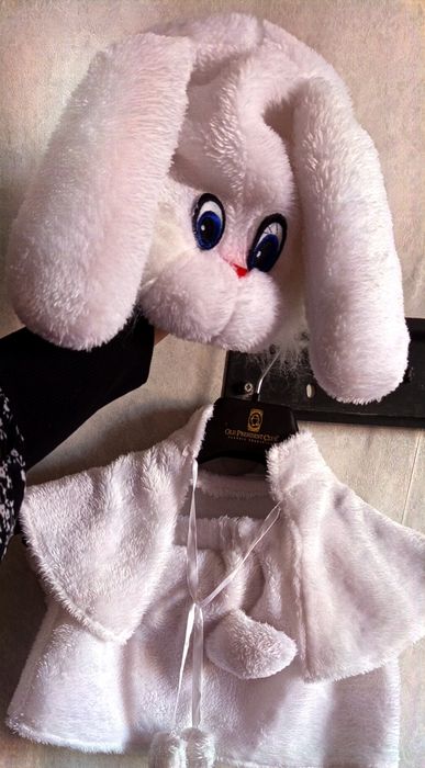 Новогодний костюм Заяц белый, 2-3 лет  Новый. Без минусов.