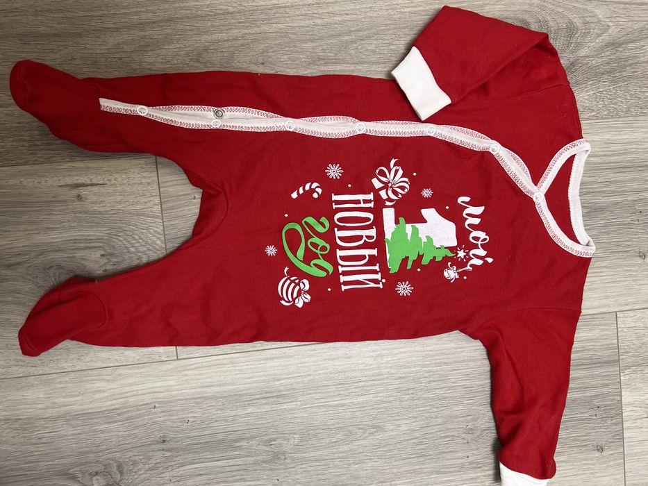 Новогодние боди и слипы, рост 62 и 86